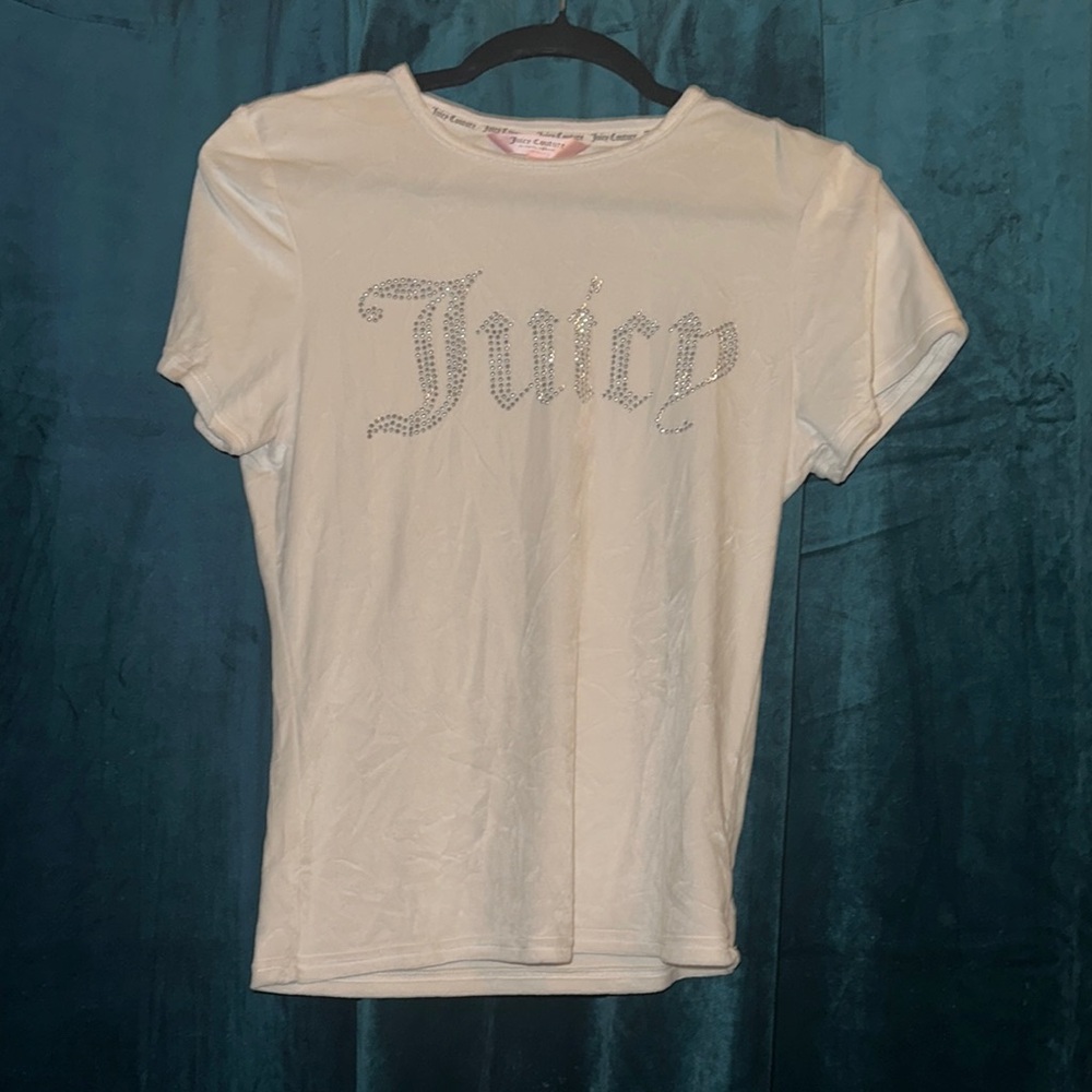 Juicy Couture Cream Tee with Sparkling Logo